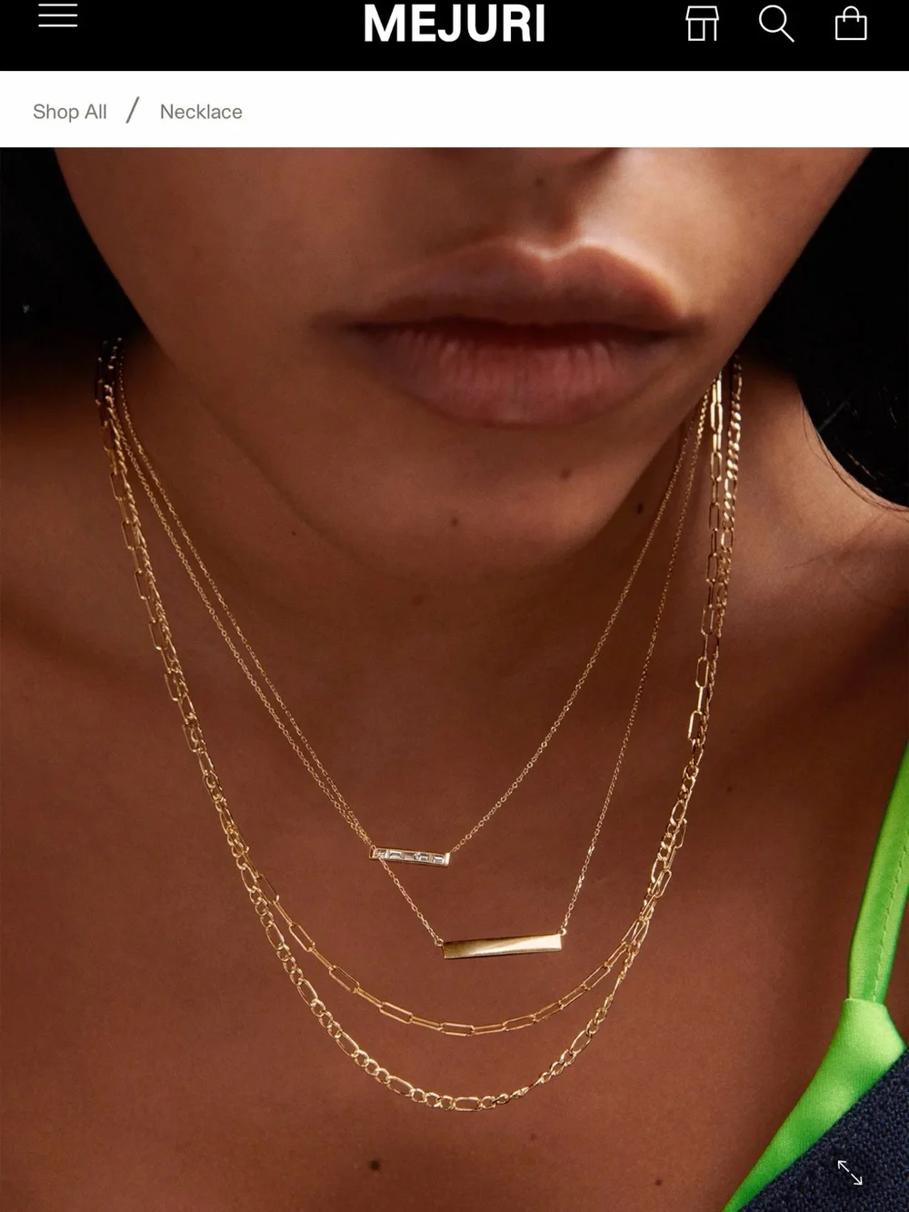 10k Mejuri Gold Paperclip Link Necklace